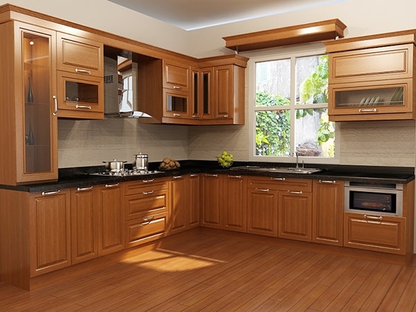 Tủ bếp gỗ sồi và gỗ xoan đào loại nào tốt hơn?